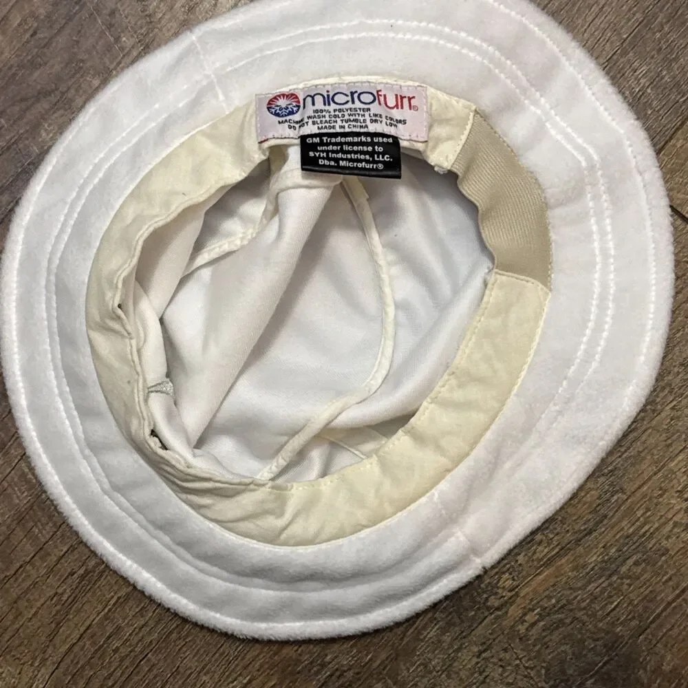 Vintage PONTIAC Microfurr Bucket Hat White